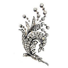 Stunning antique diamond spray brooch 5