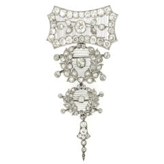 CHILD AND CHILD Rare Magnificent Diamond Platinum Pendant Brooch 4