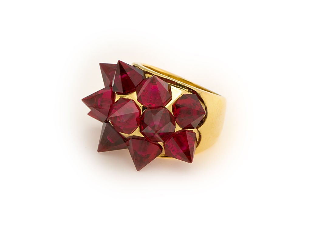 Impressive "Spike" Ring with in Gold at 1stDibs