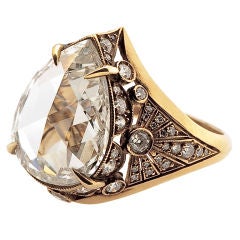 Spectacular Gold & Rose-Cut Diamond Ring