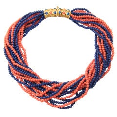Coral and Lapis Set