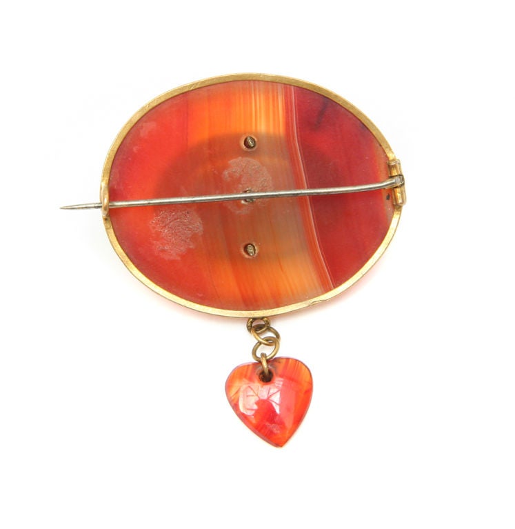 Victorian Agate Pin