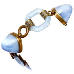 Blue Glass Deco Bracelet