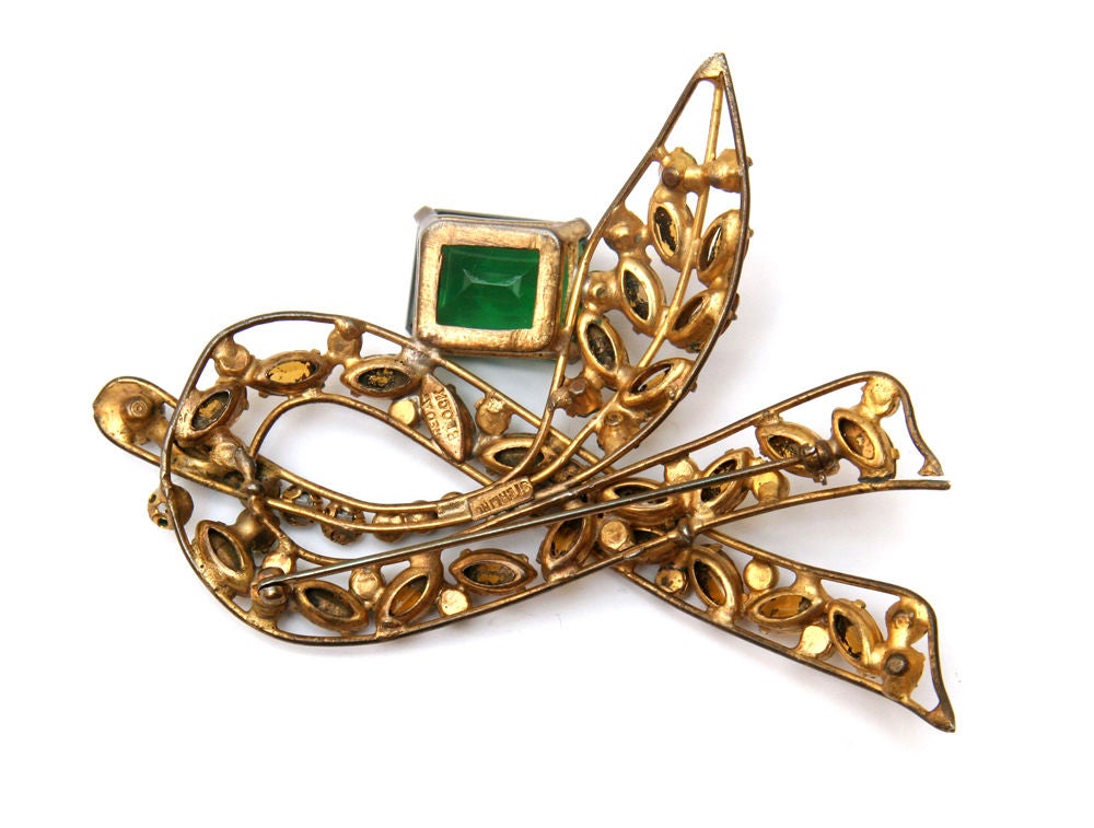 Vogue Amber and Green Pin