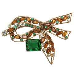 Vogue Amber and Green Pin