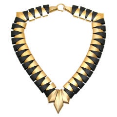 Black and Gold Toned Collar