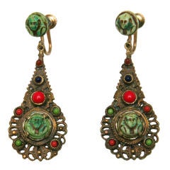 Antique Egyptian Revival Earrings
