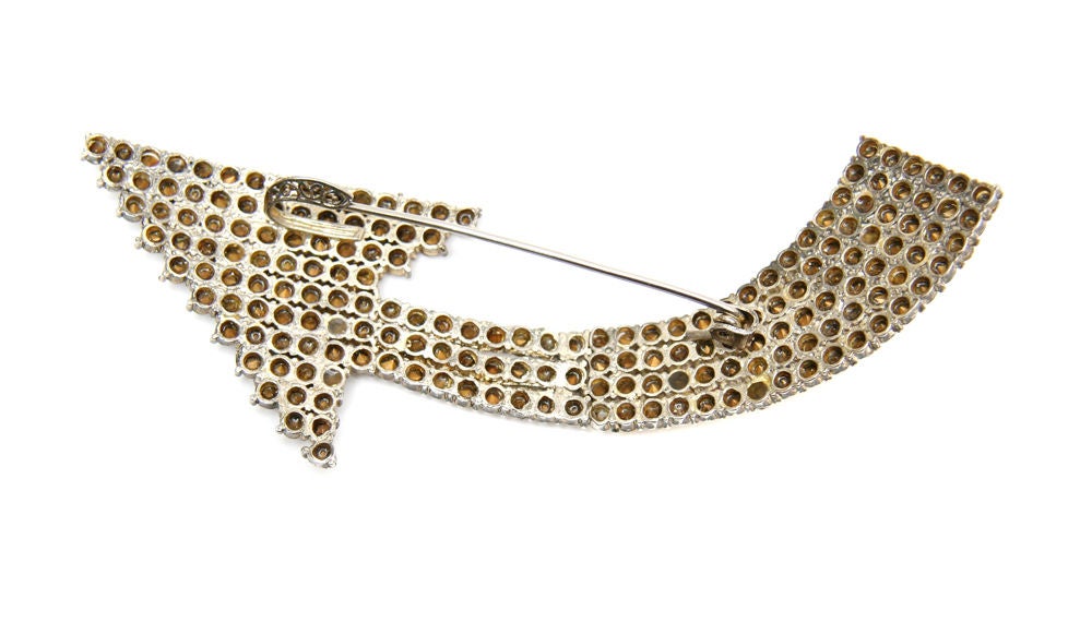Diamante Arrow Brooch