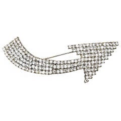 Diamante Arrow Brooch