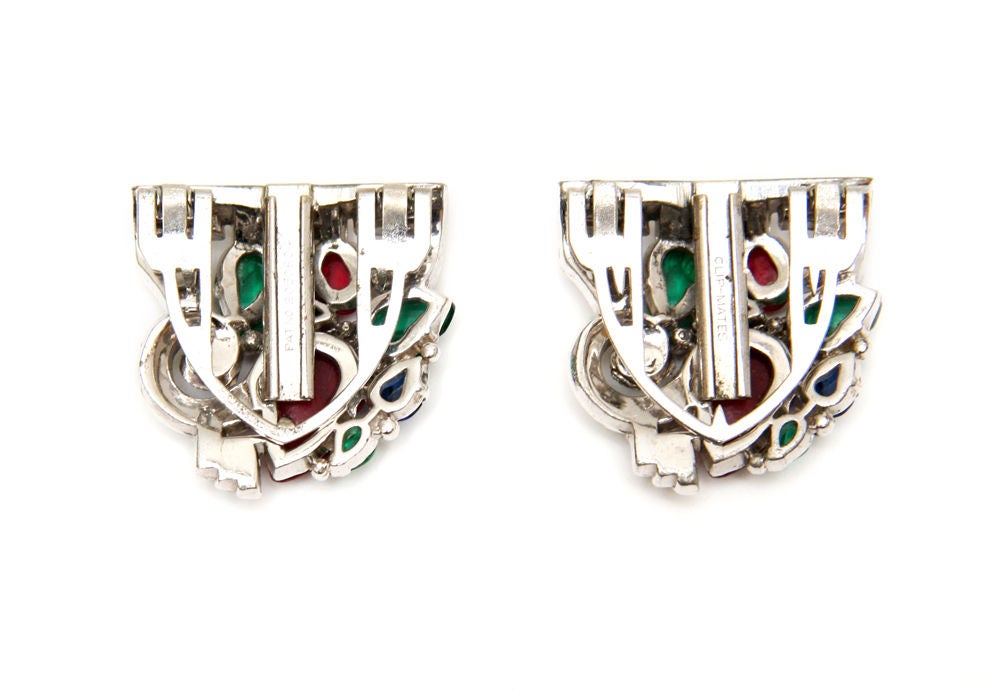 Trifari Fruit Salad Dress Clips