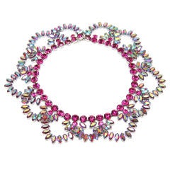 Retro VENDOME Fuchsia Necklace