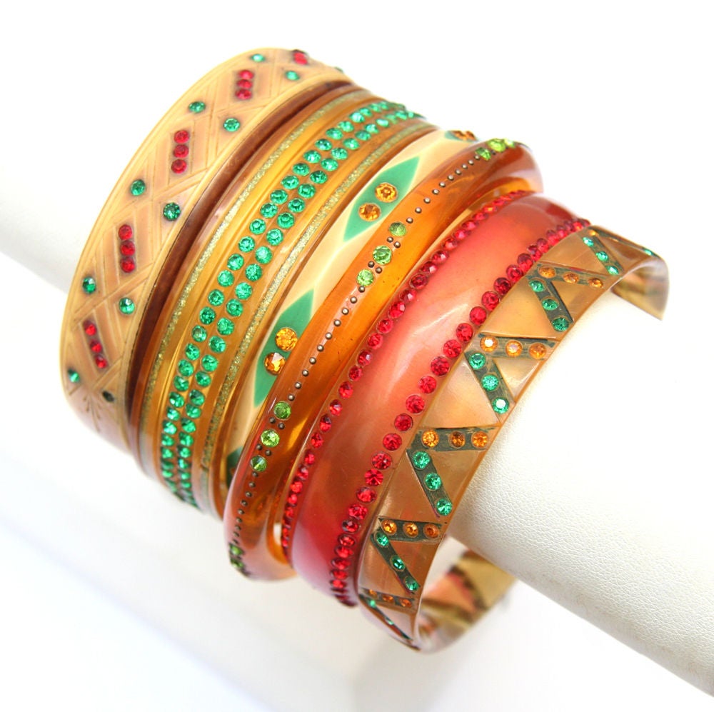 Celluloid Sparkle Bangles