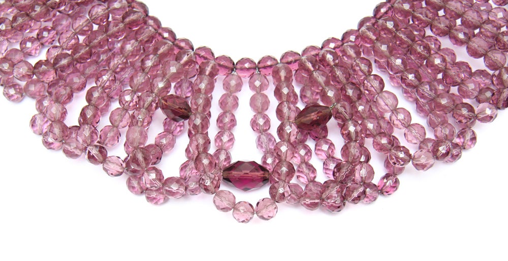 Purple Beaded Collar