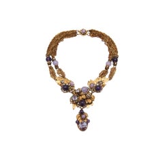 Miriam Haskell Lavender Necklace