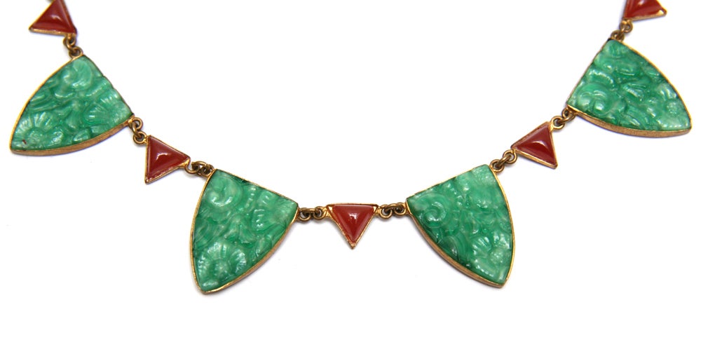 Deco Jadeite Necklace