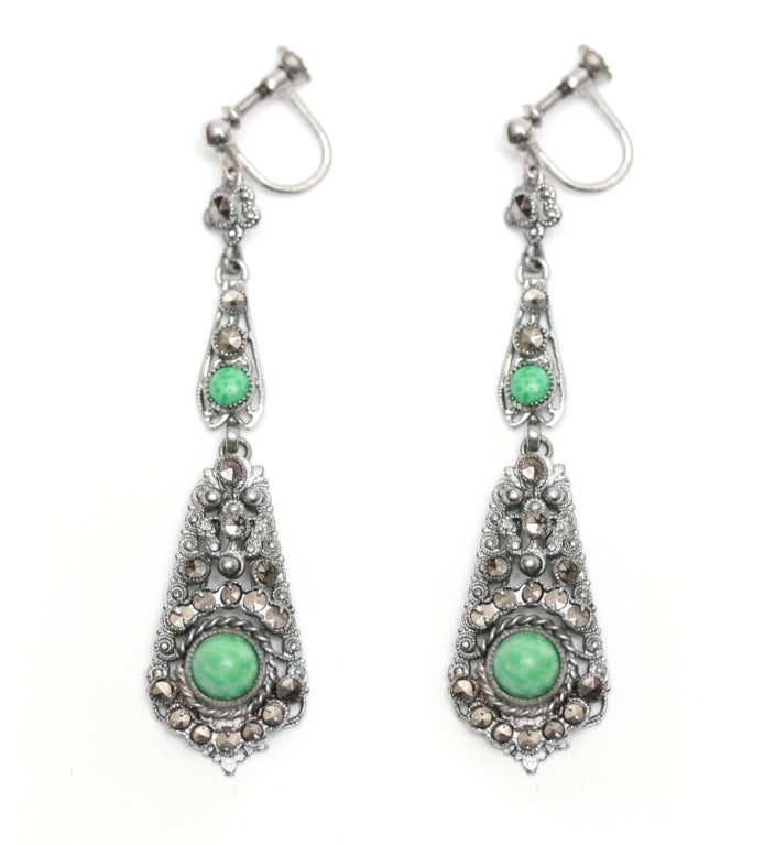 1930 Jadeite Earrings
