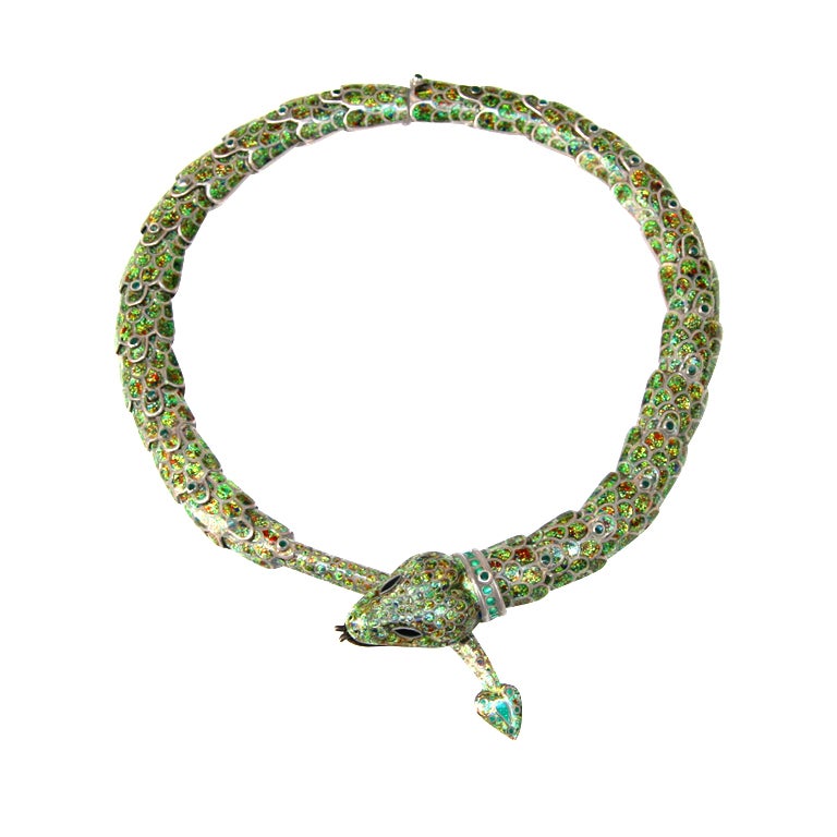 Margot de Taxco Snake Necklace For Sale