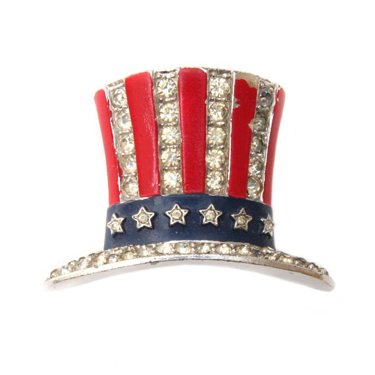 Uncle Sam's Hat by Trifari For Sale