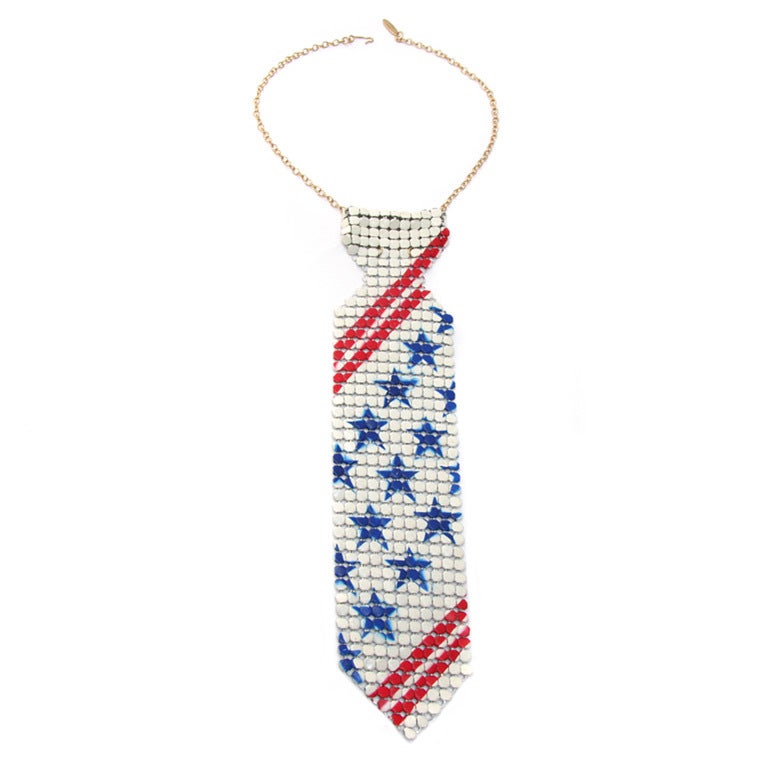 Whiting & Davis Patriotic Tie For Sale