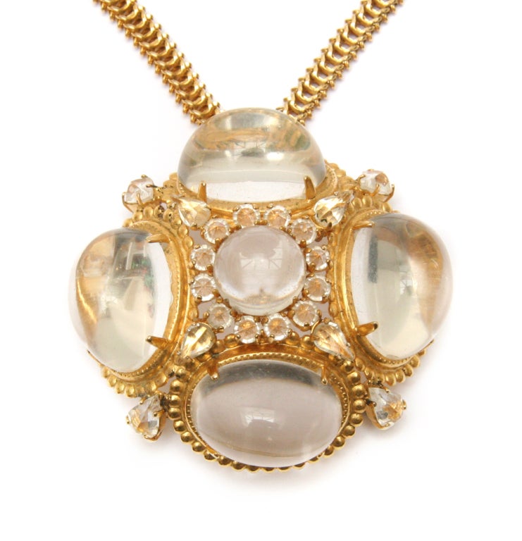 Lucite Schreiner Pendant