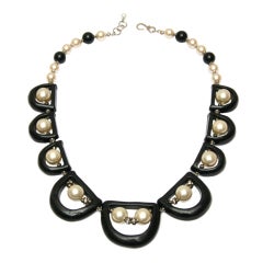Pearl and Black Necklace