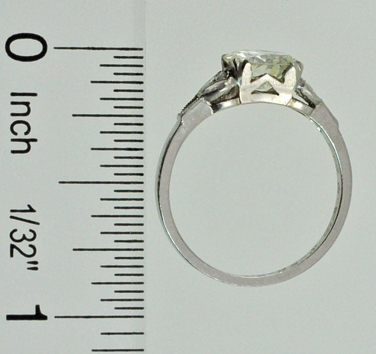 Platinum Art Deco Engagement Ring 1.41 Carats 2