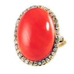 Very Large and Regal Coral Ring
