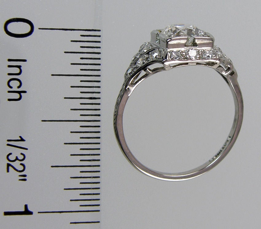 Art Deco Engagement ring 1.00ct I-SI1  (GIA) For Sale 1