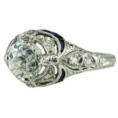 Platinum  Engagement Ring 1.51 carat