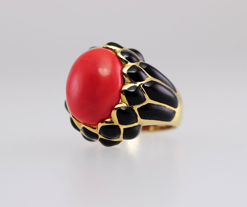 Women's Tres Chic WEBB Coral Ring
