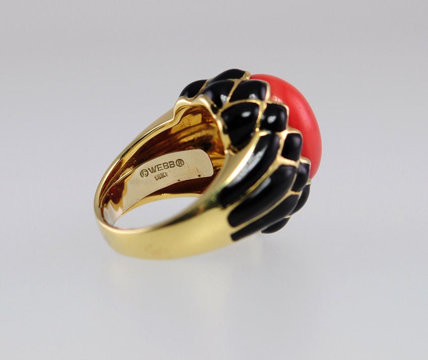 Tres Chic WEBB Coral Ring 1