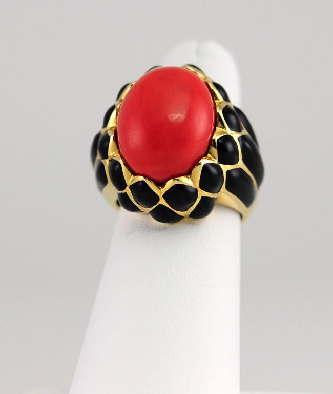 Tres Chic WEBB Coral Ring 2