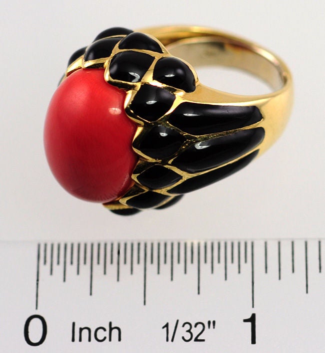 Tres Chic WEBB Coral Ring 3
