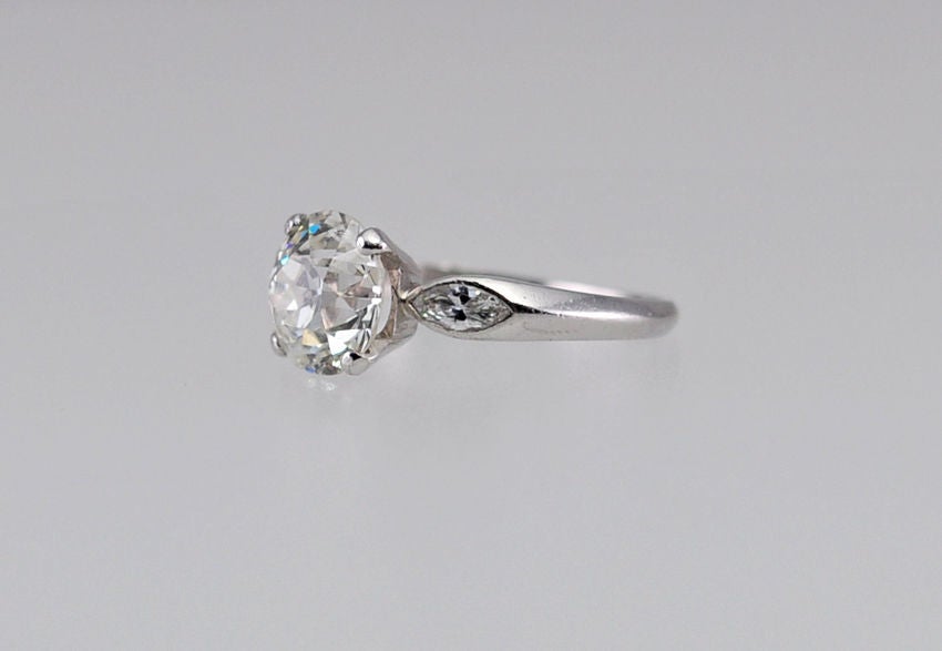 Art Deco Simple 2.01ct. Diamond Solitaire Ring