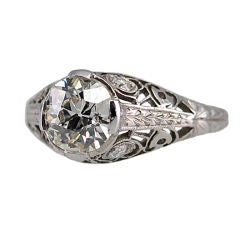Stunning Diamond Ring With Hearts In The Gallery 1.34cts
