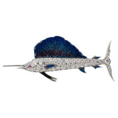 Used Stunning Sailfish Brooch