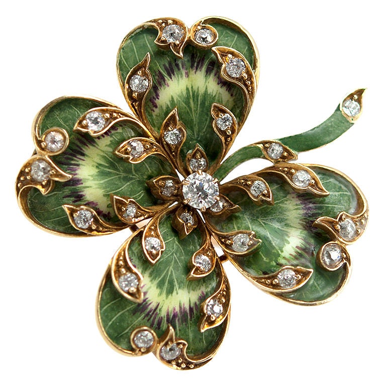 Lucky Four Leaf Clover Pin