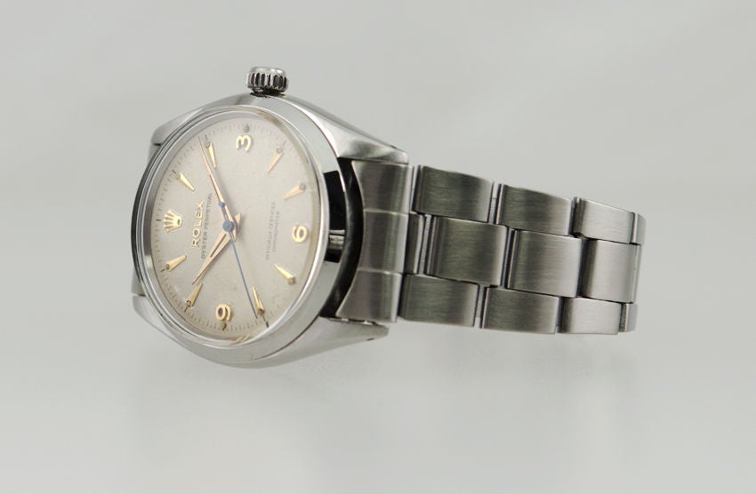 Women's or Men's Rolex Stainless Steel Oyster Perpetual Wristwatch circa 1962