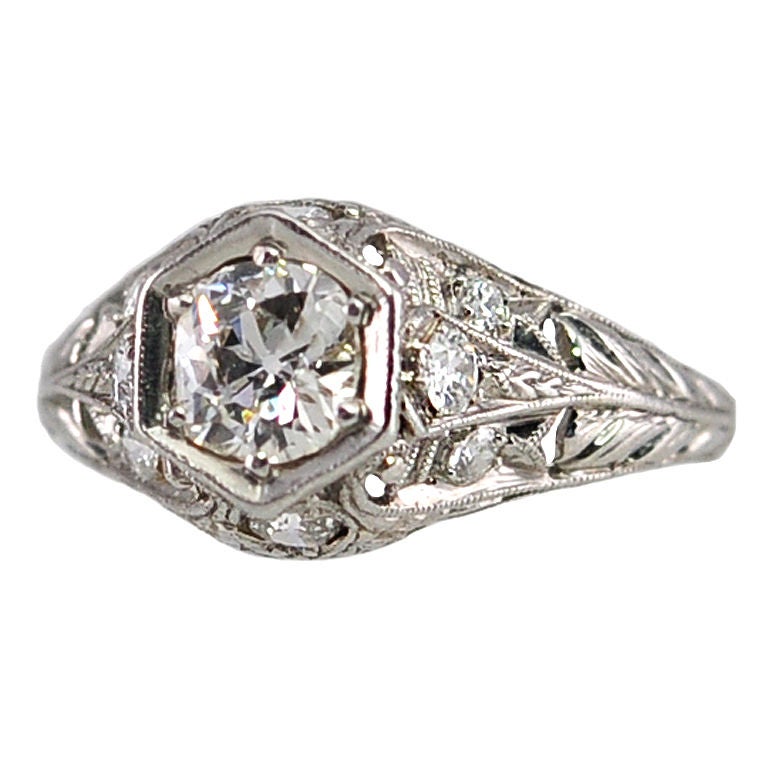 Beautiful Antique Engagement Ring For Sale