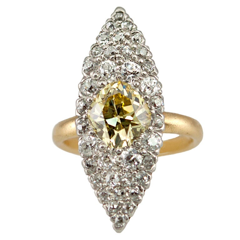 TIFFANY Fancy Yellow Diamond Ring For Sale