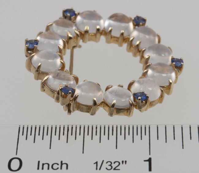 Moonstone and Sapphire Pin 3