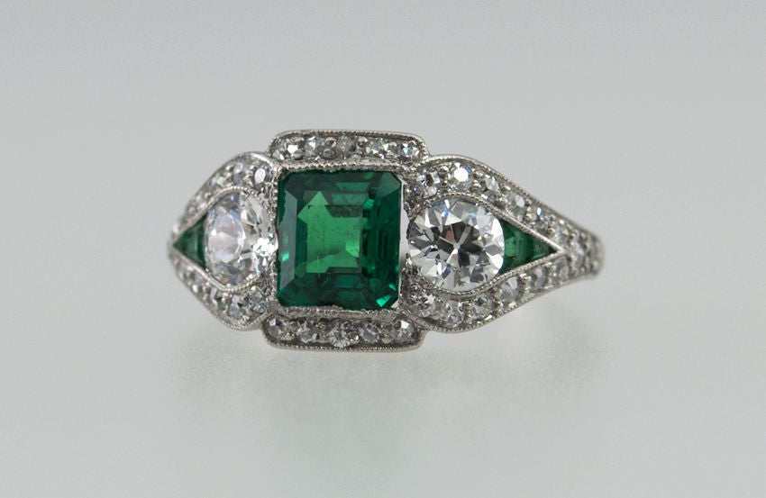 deco emerald engagement ring je caldwell deco emerald ring at 1stdibs deco emerald engagement ring je caldwell deco emerald ring at 1stdibs