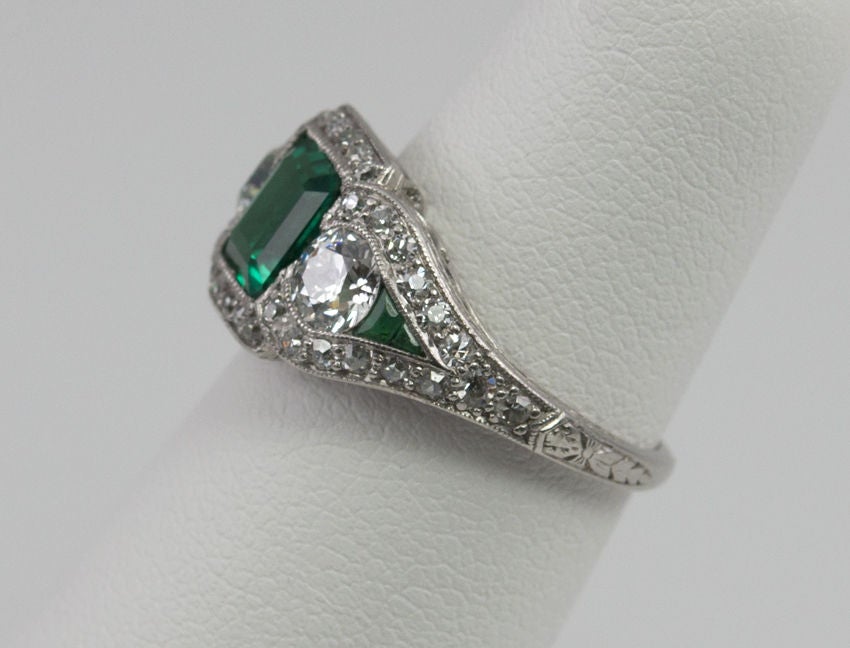 Women's JE CALDWELL Art Deco Emerald Ring