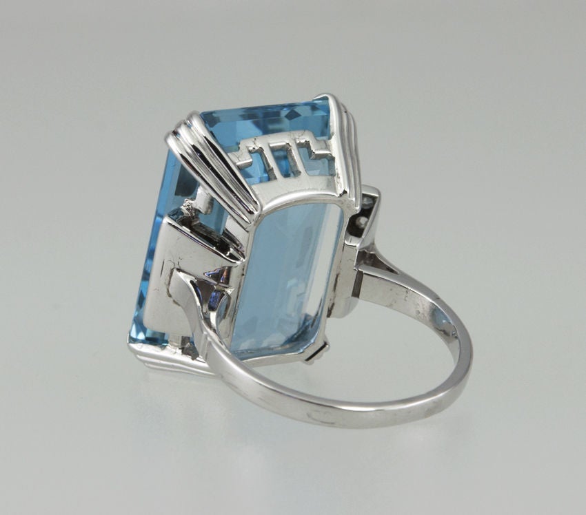 art deco aquamarine rings