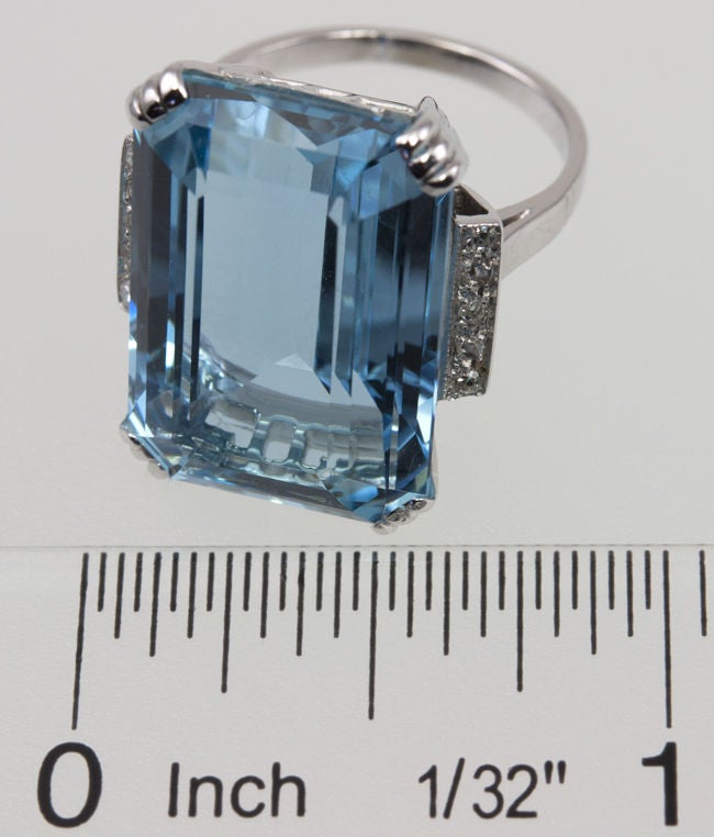 Art Deco Aquamarine Ring 1