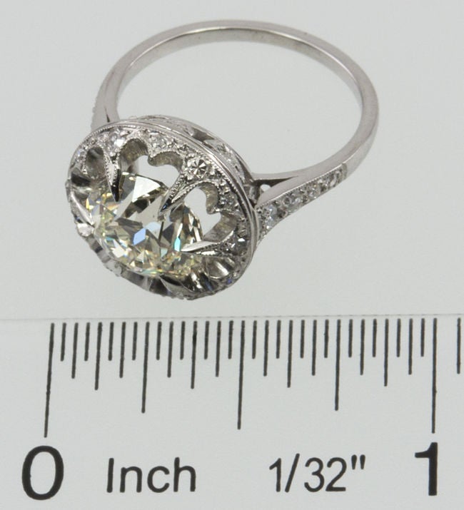 2.70ct. European Cut Diamond Ring 3