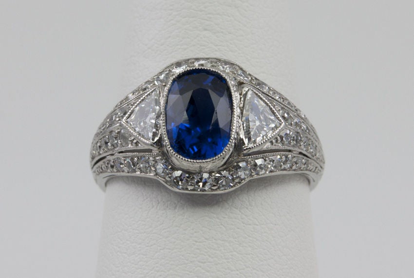 Sapphire and Diamond Ring