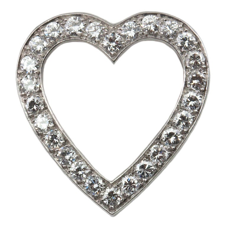 TIFFANY Diamond Heart Pendant at 1stDibs