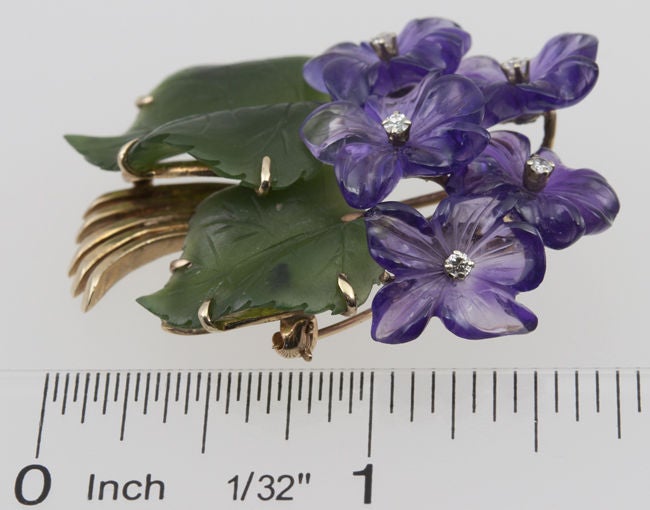 Amethyst Violet Bouquet Pin 2