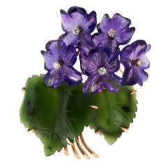 Amethyst Violet Bouquet Pin